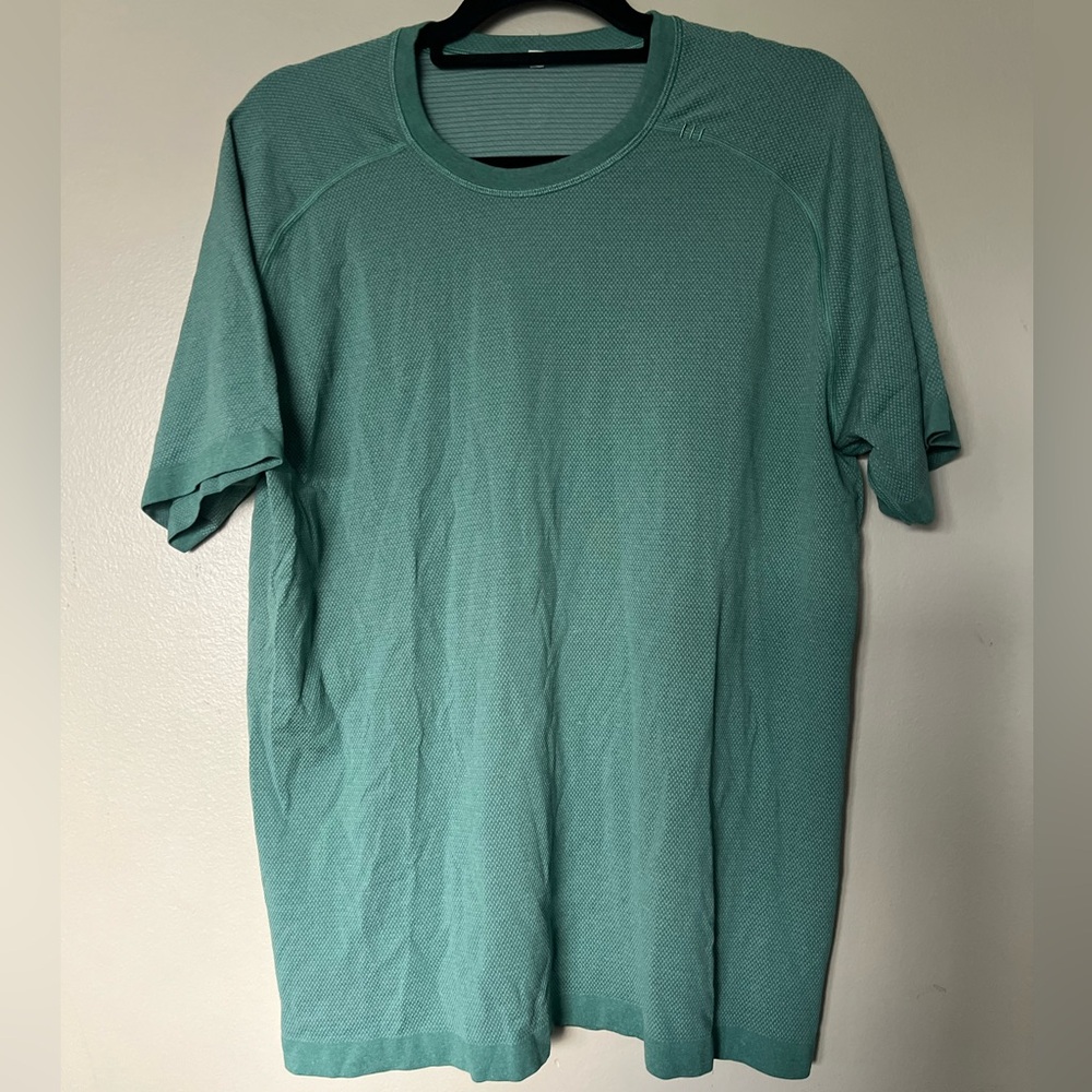 lululemon athletica Teal Heathered Short Sleeve Tee